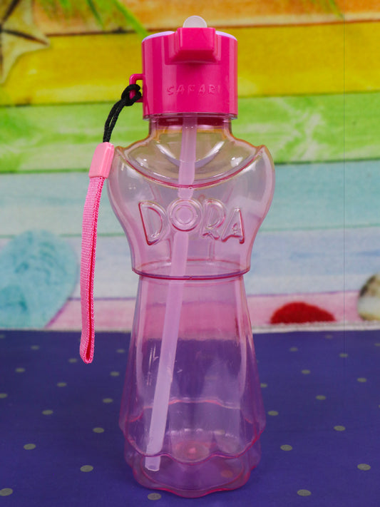 WTB15 Dora Pink Plastic Transparent Water Bottle - 525ML