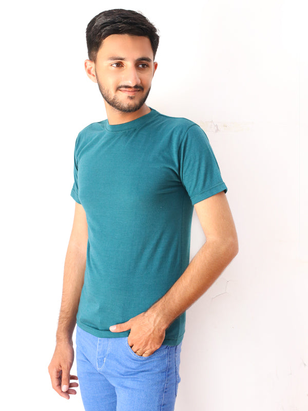 Mens plain green t shirt best sale