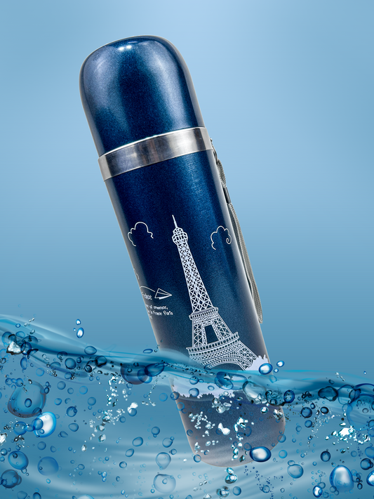 Dark Sea Green Stainless Steel Eiffel Tower Bottle 500 ML D-64