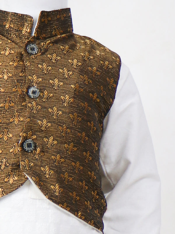 Golden jamawar outlet waistcoat