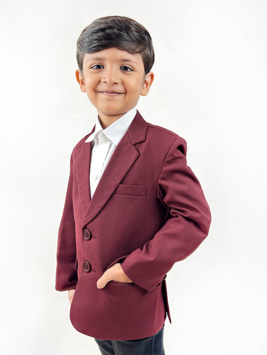 3Yrs - 7Yrs Maroon Casual Coat Blazer For Boys / School Uniform Blazer CB01