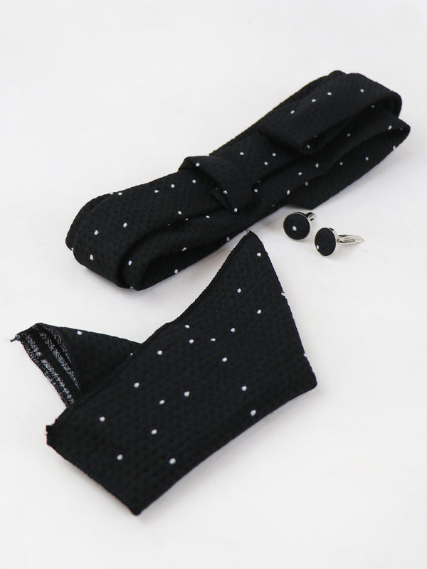 TBS09 3Pcs Tie Gift Box Tie Cuff-Link Pocket Square