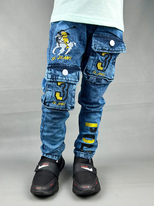 5Yrs - 13Yrs Blue Stretchable Denim Jeans For Boys BJ09