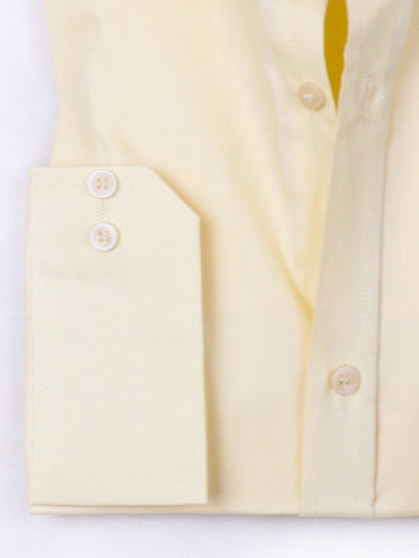 Men's Formal Dress Shirt Plain Cream