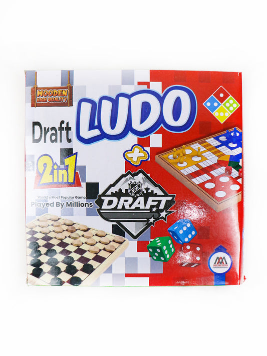 2 in 1 LUDO + Draft Set - 12" x 12"