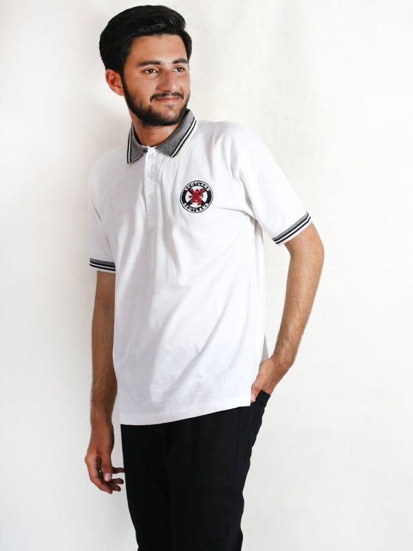 AM Men's Polo T-Shirt White