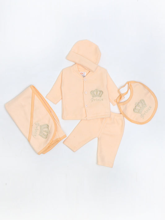 HG Newborn 5Pcs Gift Set 0Mth - 3Mth Prince Light Peach