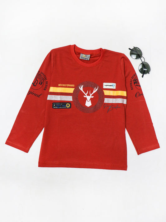 AJ Boys T-Shirt 3 Yrs - 8 Yrs Forward Red