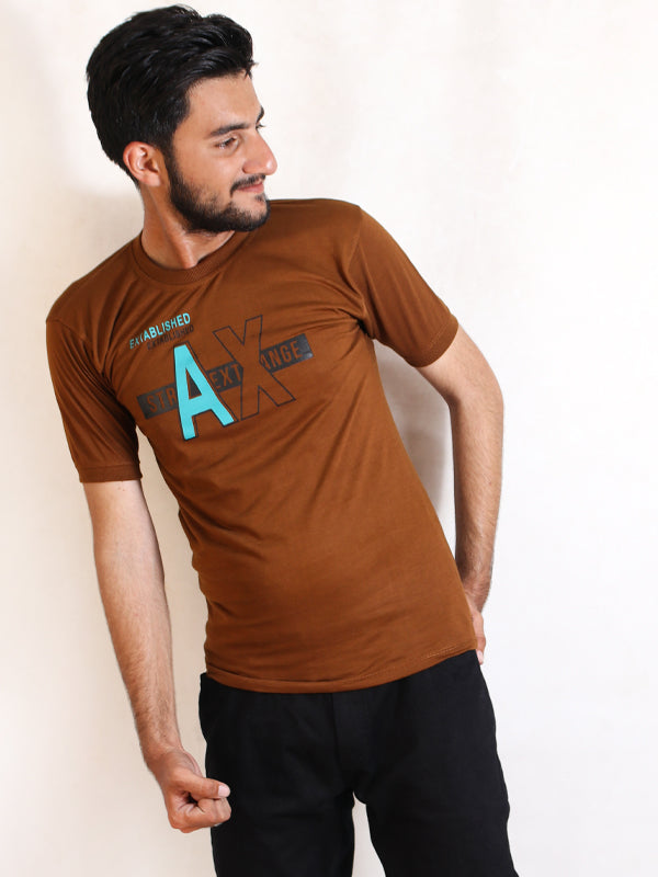 AH Men's T-Shirt AX Brown