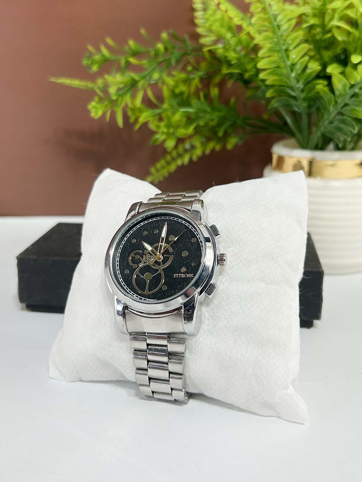 Silver Stainless Steel Watch For Men MW192