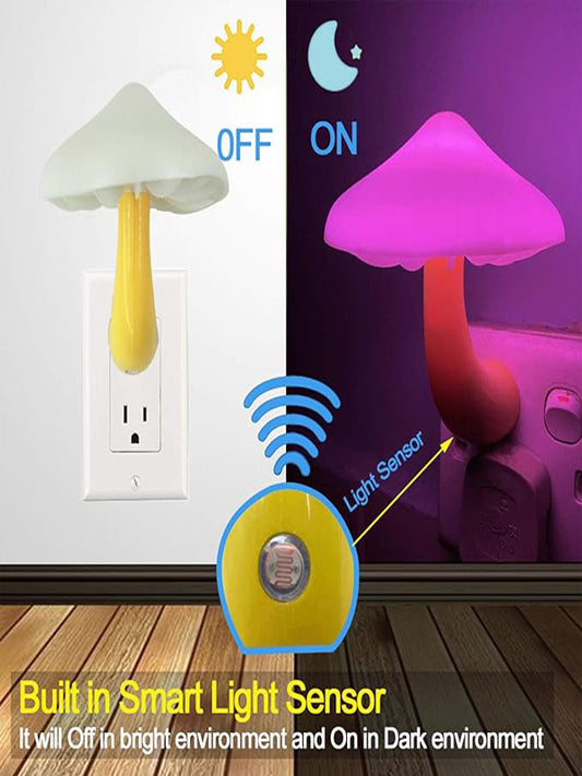 Mushroom LED Night Light Plug in Lamp