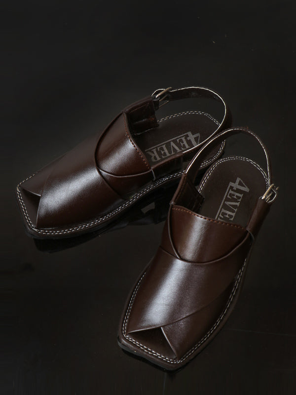 BPC04 Boys Peshawari Sandal 8Yrs - 17Yrs 4Ever Brown