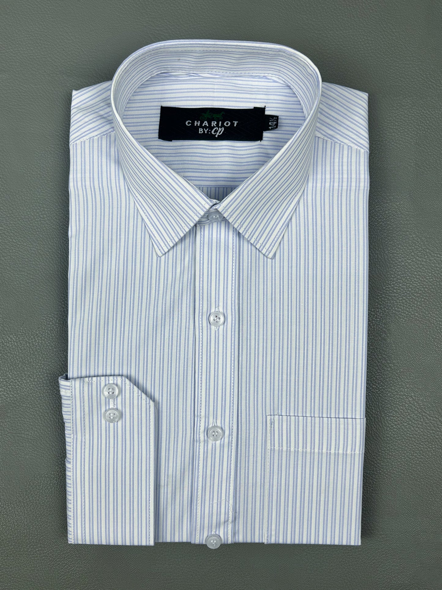 Light Purple Lines Formal Dress Shirt For Men MFS192