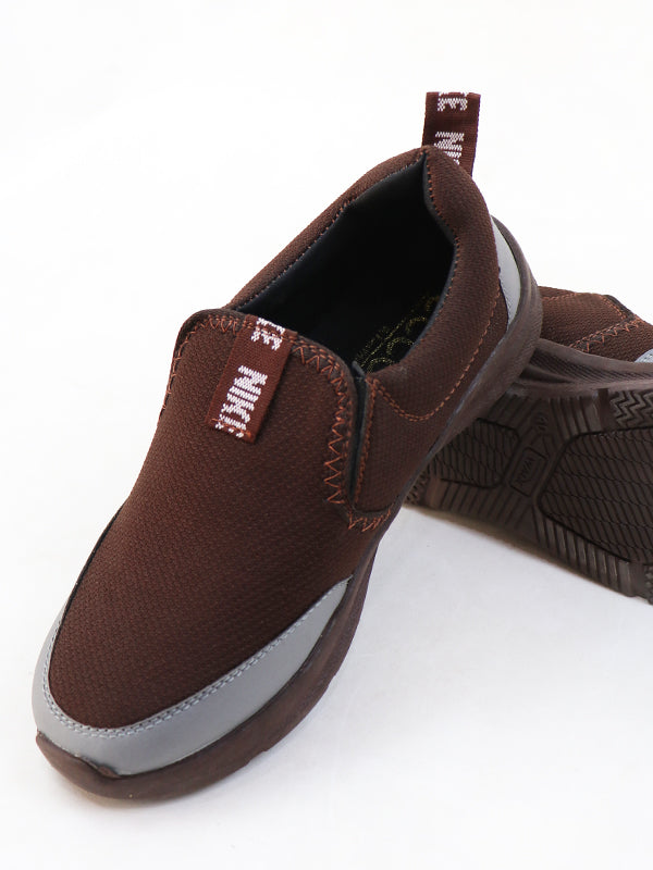 MJS41 Men's Slip-On Shoes Brown