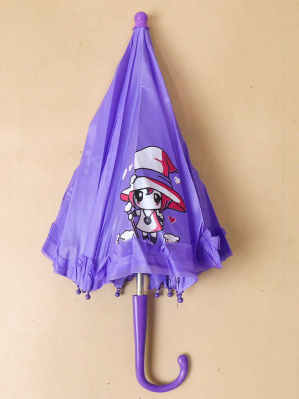 Small Cartoon Umbrella For Kids Purple  KU01