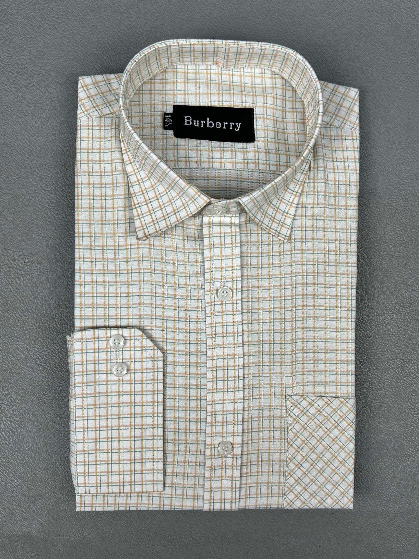 BG Small Checks Formal Dress Shirt For Men AZ MFS201