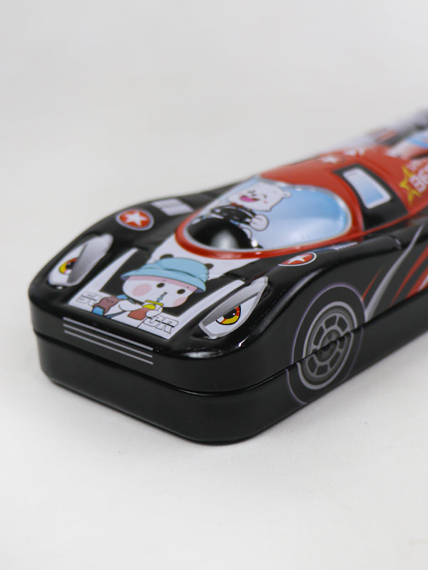 PB09 Metal Pencil Box For Kids Car Black