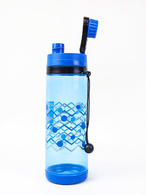 Blue Plastic Designed Water Bottle - 600ML
