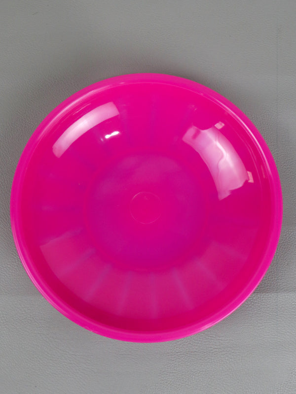 MP04 Pack Of 3 Plastic Plates Dark Pink