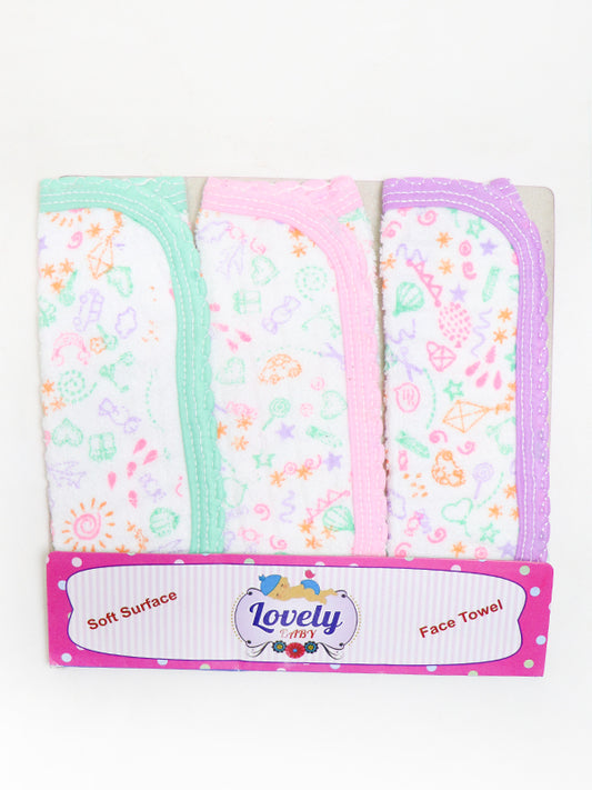 Pack of 3 Newborn Napkin Set Multicolor D-10