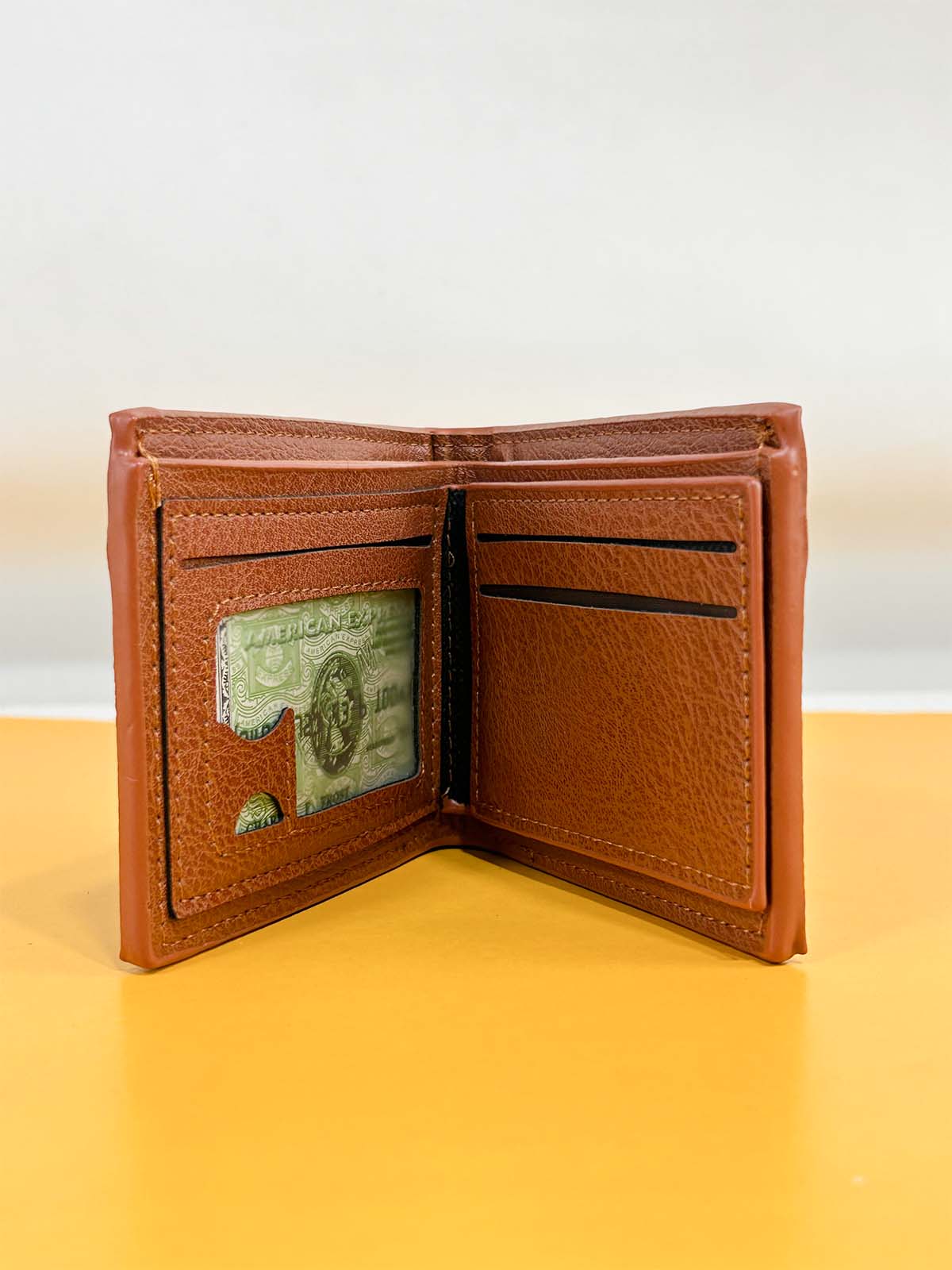 Brown Syn-Leather Wallet For Men MW50