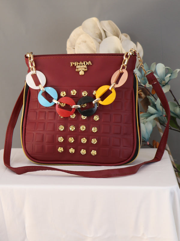 WHB07 Women's Handbag PRD Maroon