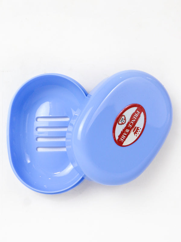 Plastic Soap Case / Soap Box with lid Blue