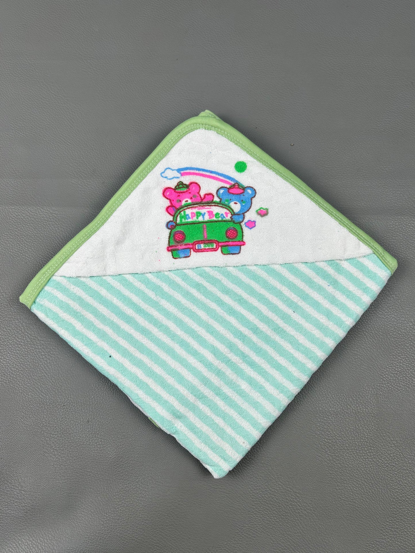 Light Green Happy Bear Wrapping Sheet For Newborn NWS28