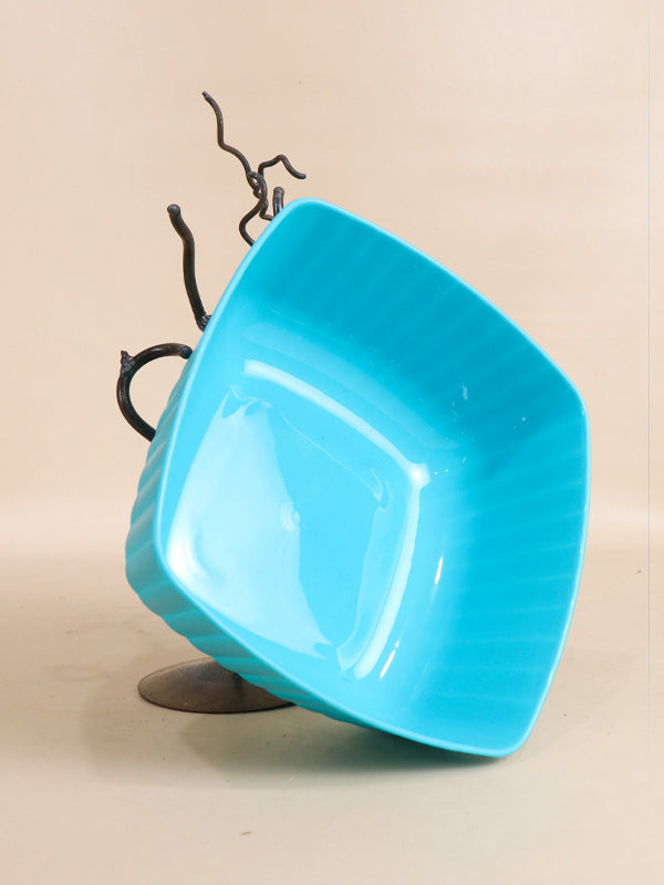 Turquoise Plastic Serving Bowl/Container MB11