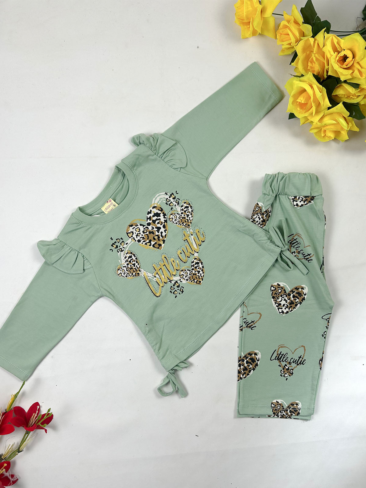 1Yr - 4Yrs Green Little Cute Suit For Girls GS596