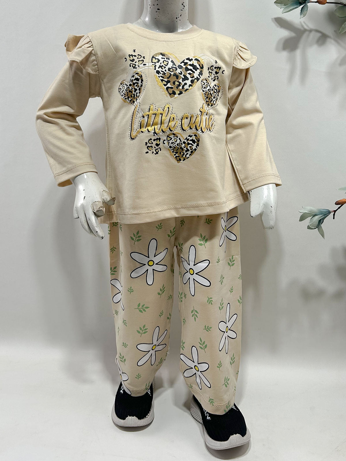 1Yr - 4Yrs Light Brown Little Cute Suit For Girls GS597