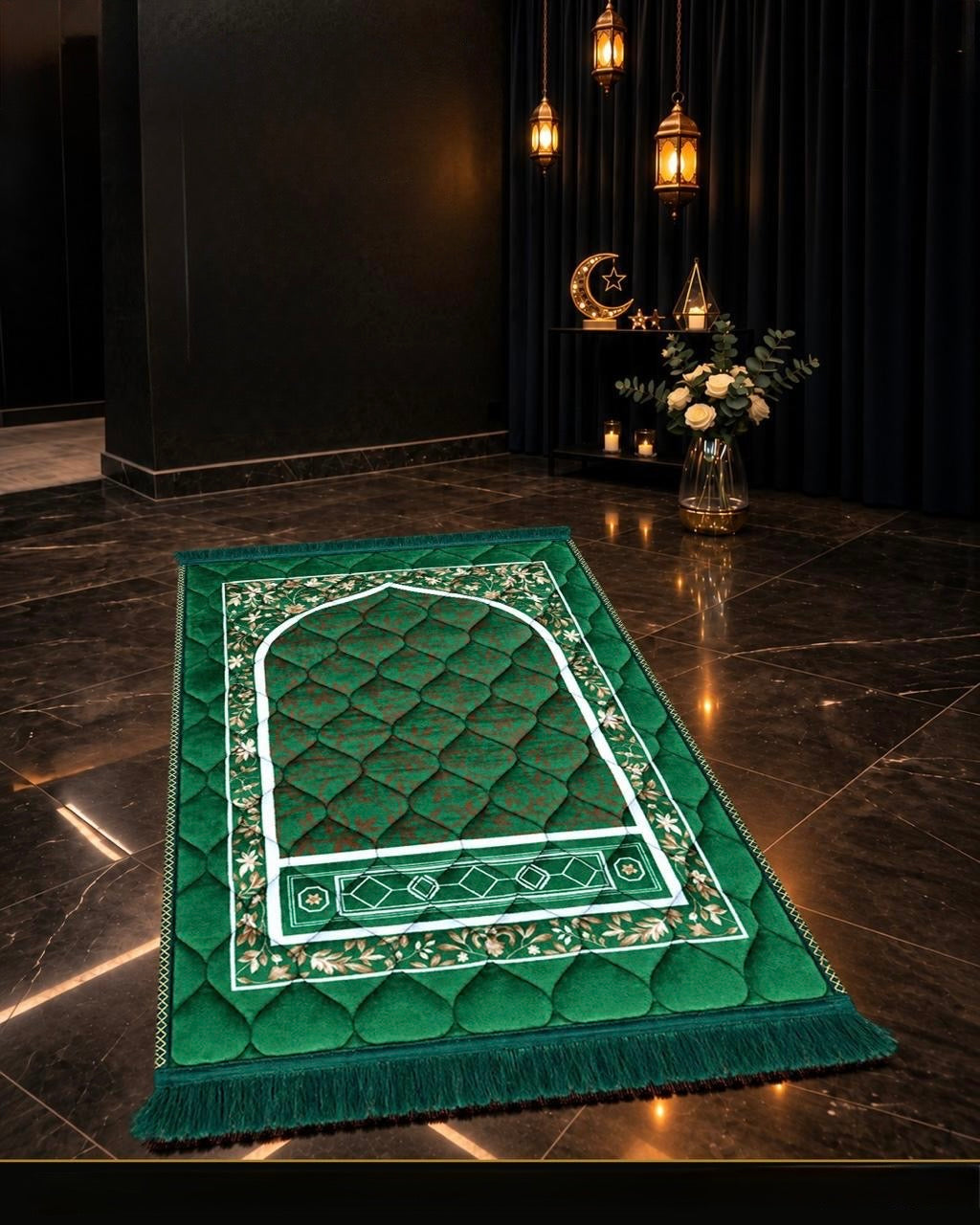 Green Jae-Namaz / Prayer Mat 70 x 105 Multidesign JAE11