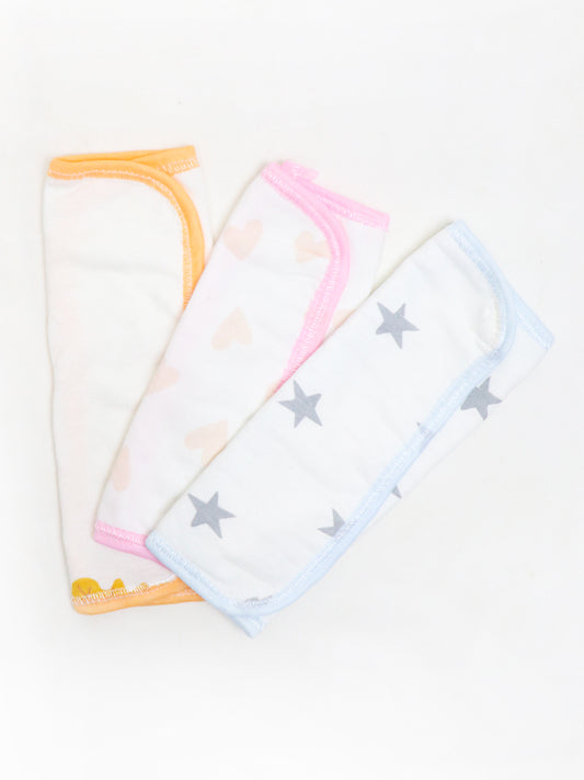 Pack of 3 Newborn Napkin Set Multicolor Multidesign 02