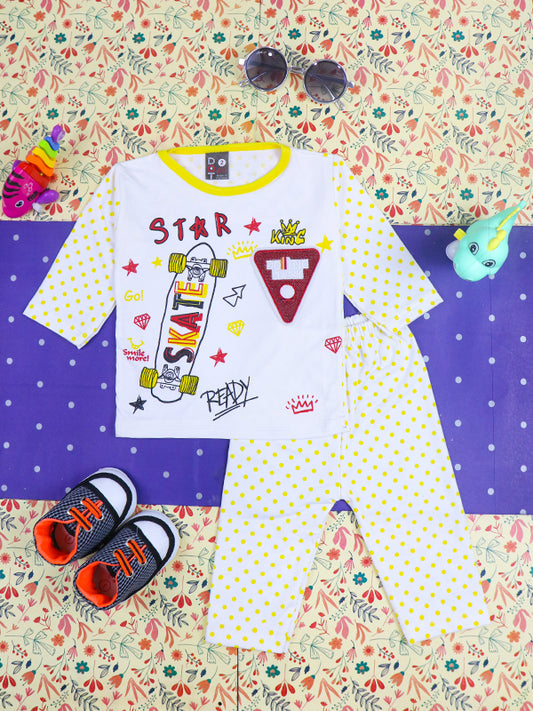 3Mth - 9Mth Star Yellow Baba Suit For Newborns HG NBS98