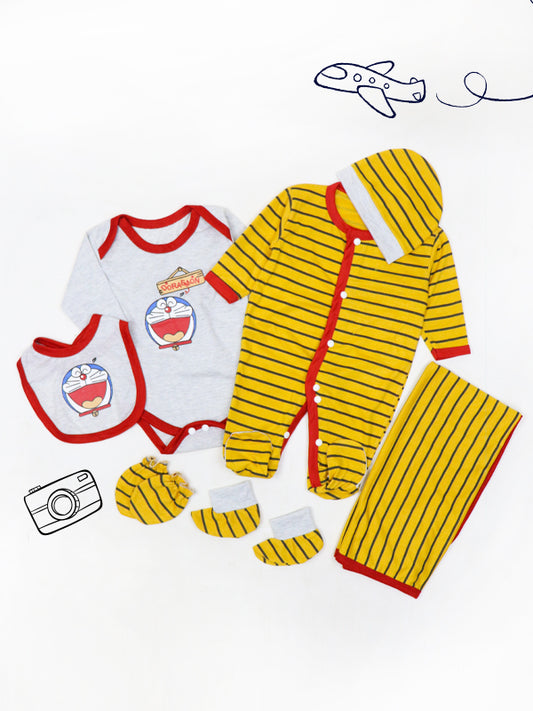 HG Newborn 7Pcs Gift Set 3Mth - 6Mth Doraemon Yellow