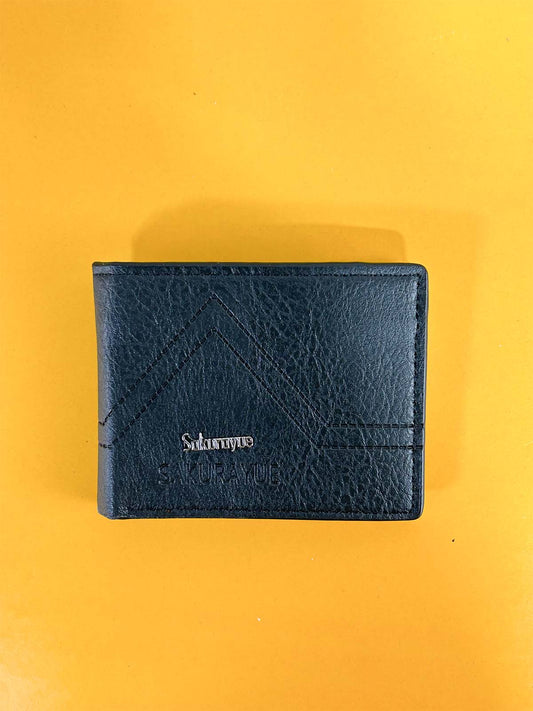 Black Syn-Leather Wallet For Men MW53