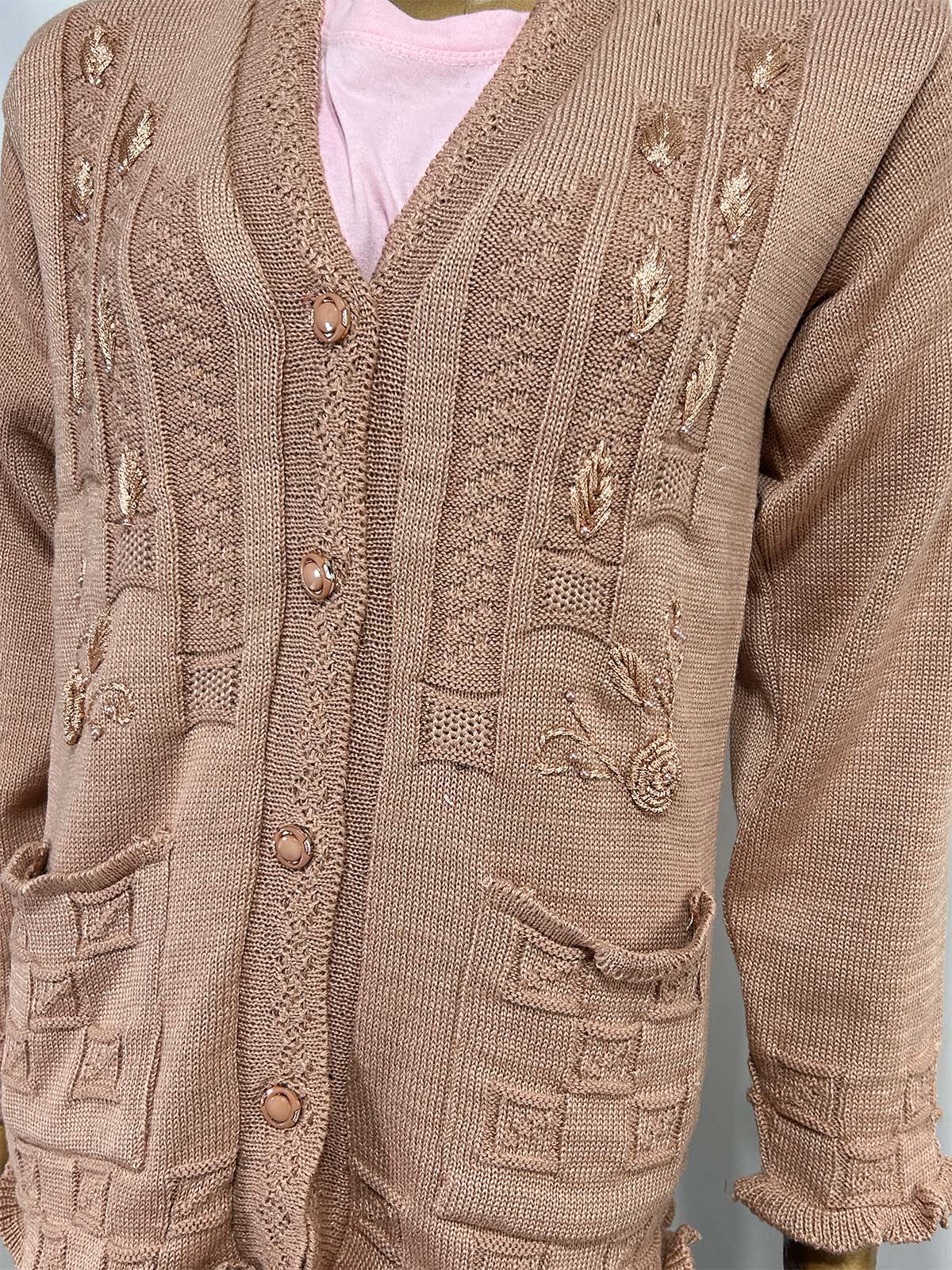 Mud Brown Full Sleeves Long Sweater For Women WSW53