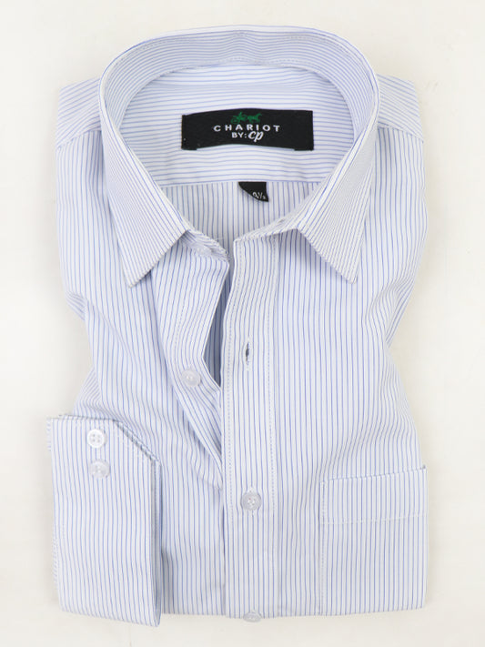 MFS15 AN Men's Formal Dress Shirt Blue Line