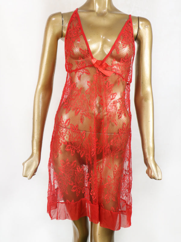 Red - Short Transparent Nighty For Women WSN03