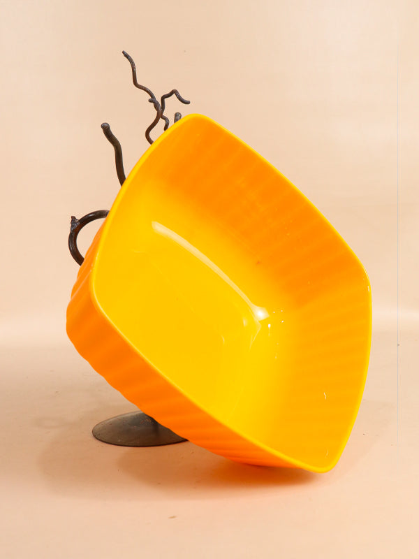 Yellow Plastic Serving Bowl/Container MB11