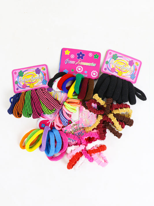 Pack Of 72  Colorful Pony Seamless Hair Bands