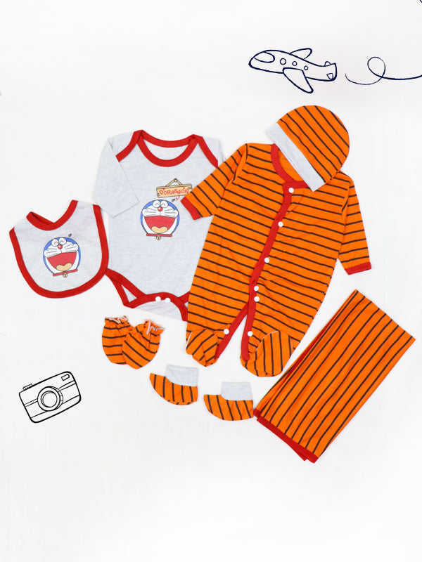 HG Newborn 7Pcs Gift Set 3Mth - 6Mth Doraemon Orange