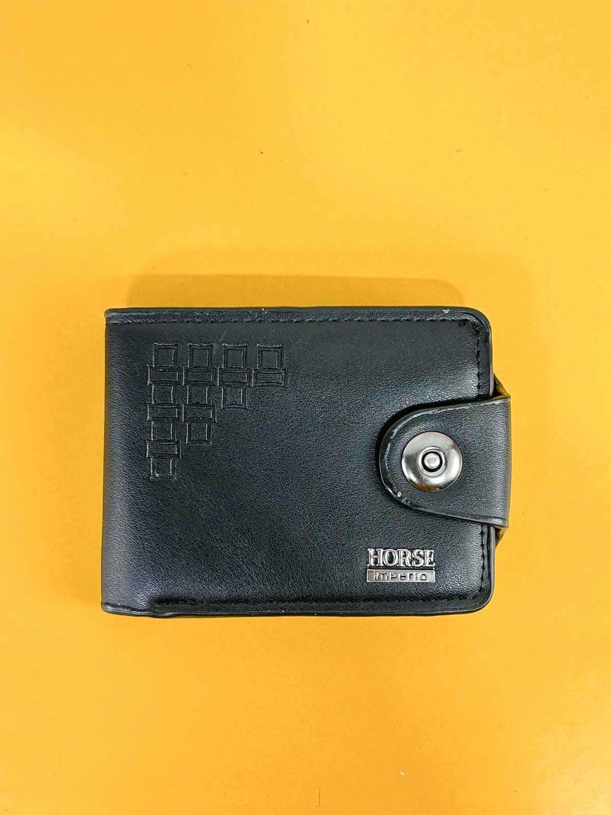 Black Syn-Leather Wallet For Men MW55