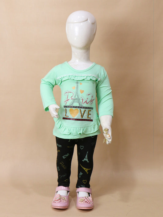 1Yr - 4Yrs Love Light Green Suit For Girls BGF GS59