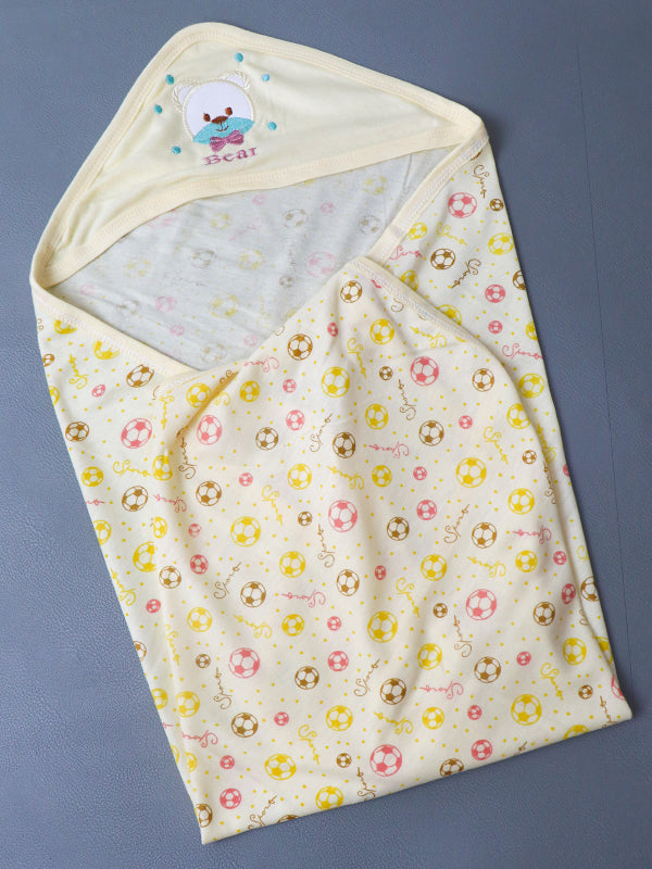 Light Yellow Bear Wrapping Sheet For Newborn NWS06