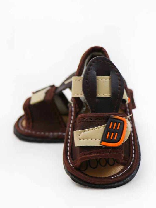 NBCB05 Baby Boy Crochet Bootie Sandal Brown