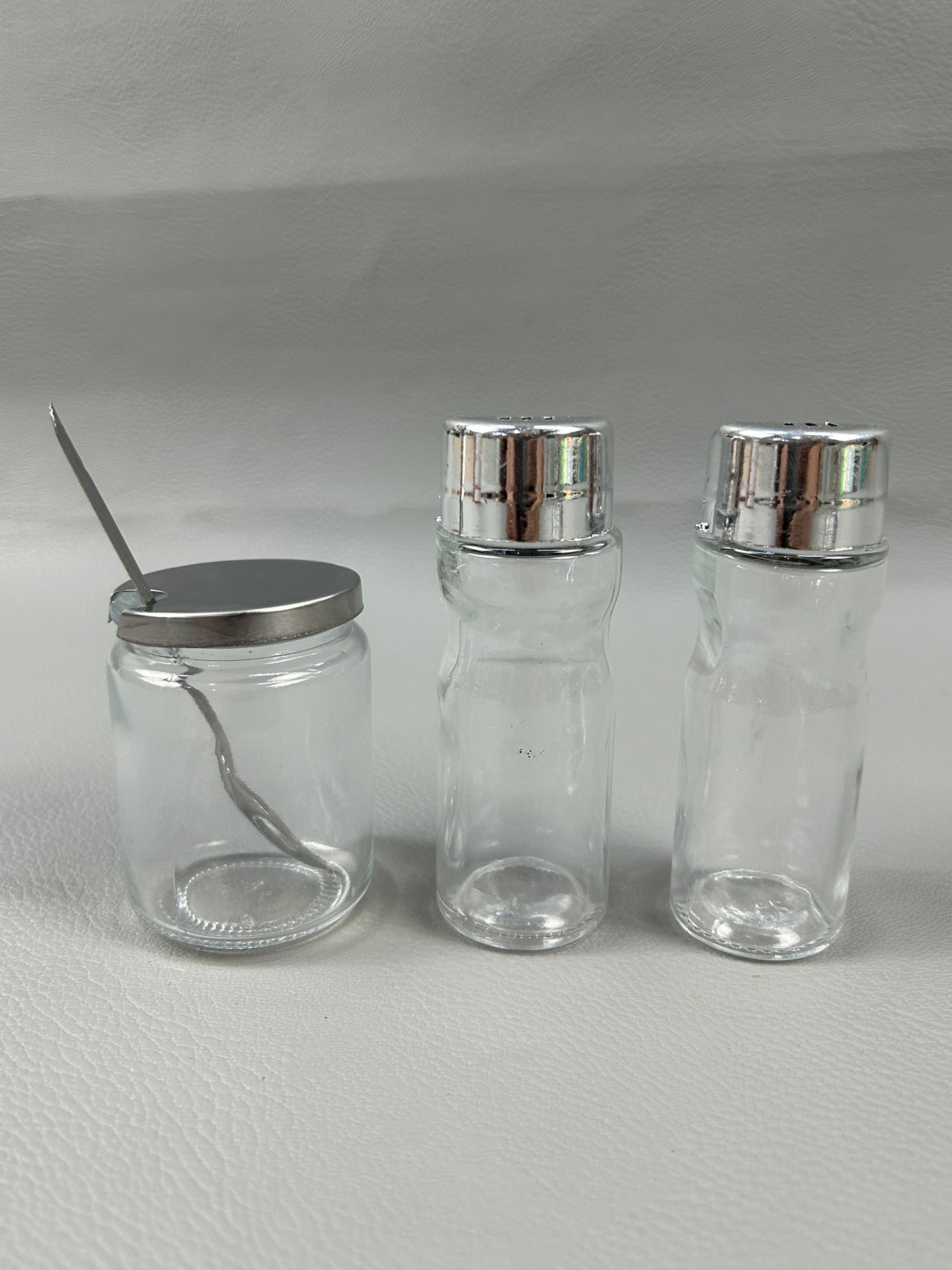 3-Piece Salt & Pepper Shaker and Sauce Dispenser Set with Table Napkin Holder