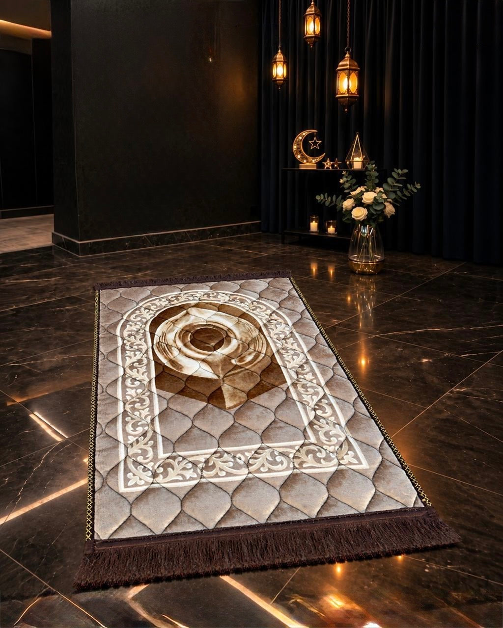 Light Brown Jae-Namaz / Prayer Mat 70 x 105 Multidesign JAE14