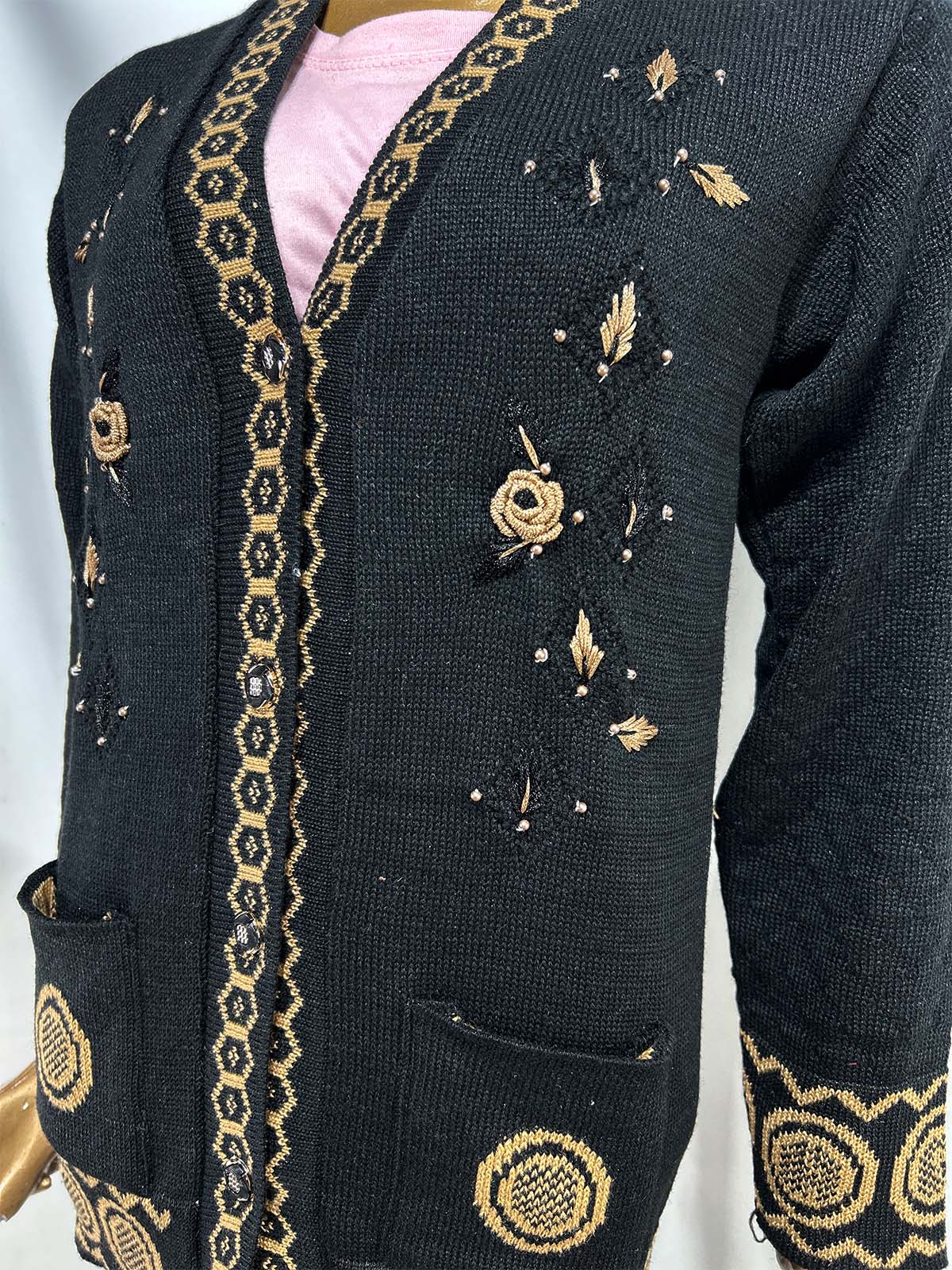 Black Full Sleeves Long Sweater For Women WSW56