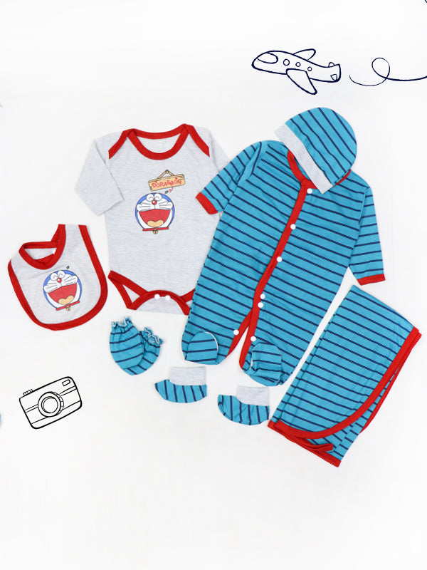 HG Newborn 7Pcs Gift Set 3Mth - 6Mth Doraemon Teal Blue